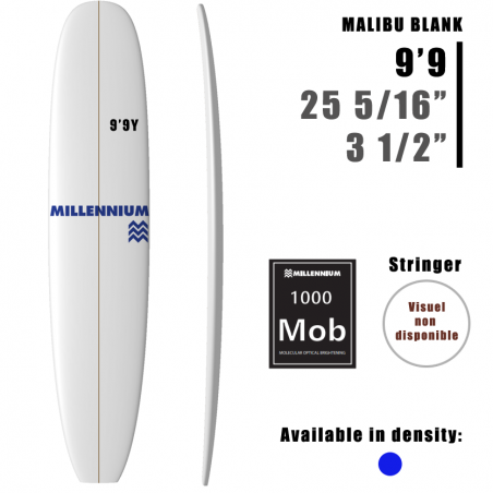 9'9Y Longboard MILLENNIUM Double Lattes 1/8 Darkwood