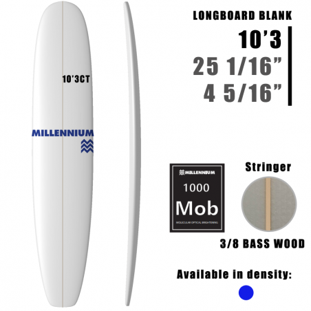 10'3CT Longboard MILLENNIUM 3/8 BASS