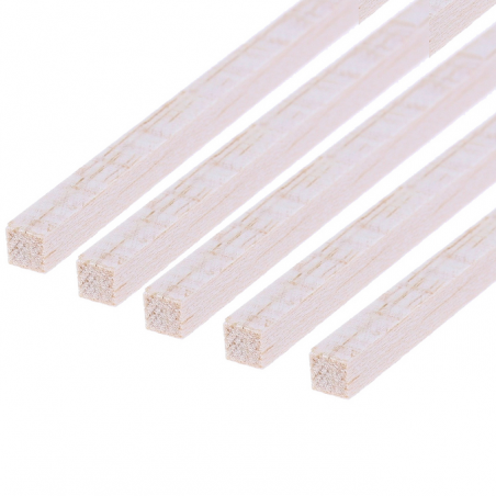 10x Baguettes Paulownia 3m en section 10x10mm