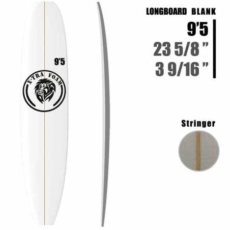 9'5" Longboard XTRAFOAM Triples Lattes