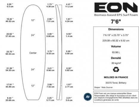 Pain de Mousse EPS HIGH FUSED 6'6"F