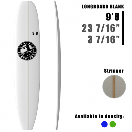 9'8" Longboard SURFBLANKS 2 lattes