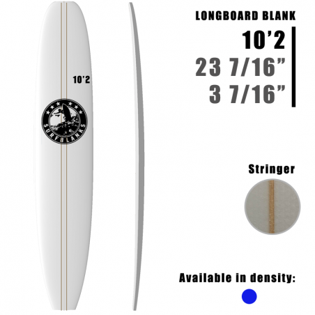 10'2" Longboard SURFBLANKS 2 lattes