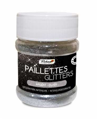 Paillettes Argent - pot de 80grs