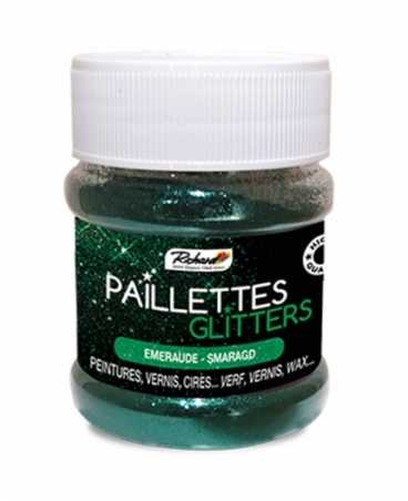 Paillettes Emeraude - pot de 80grs