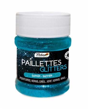 Paillettes Saphir - pot de 80grs