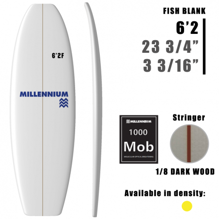 6'2F Fish MILLENNIUM 1/8 DARKWOOD