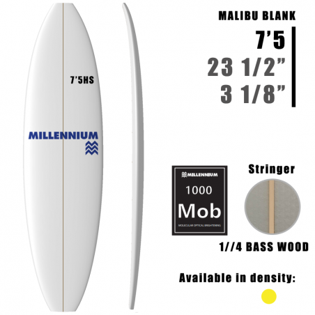 7'5HS Malibu MILLENNIUM 1/4 BASS