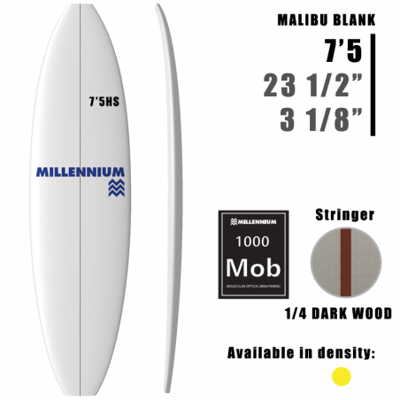 7'5HS Malibu MILLENNIUM 1/4 DARKWOOD