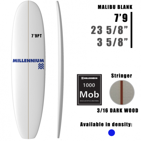 7'9PT Malibu MILLENNIUM 3/16 DARKWOOD