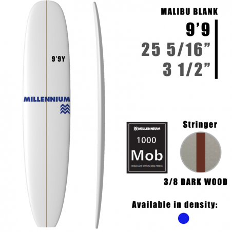 9'9Y Longboard MILLENNIUM 3/8 DARKWOOD